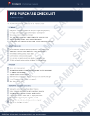 Buyer's checklist